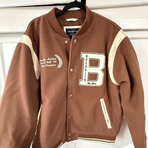 Abercrombie & Fitch Brown Varsity Jacket